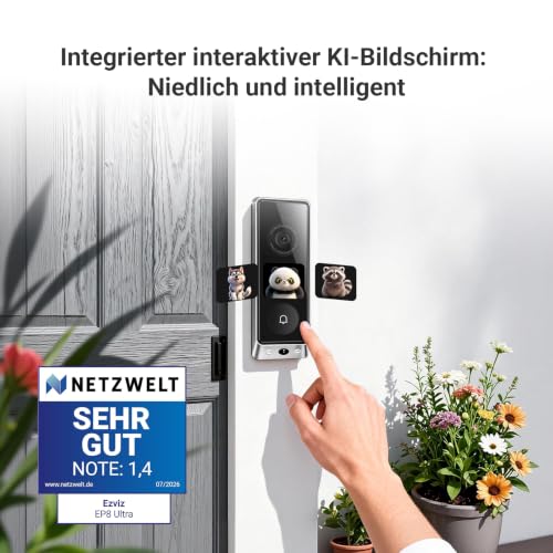 EZVIZ EP8 Ultra WLAN Video Türklingel Kabellos mit Dual-Kamera 6MP+2MP – Ansicht 3
