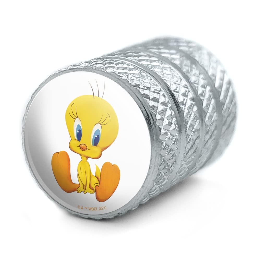 Looney Tunes Cute Tweety Motorcycle Bicycle Bike Tire Rim Wheel Aluminum Valve Stem Caps