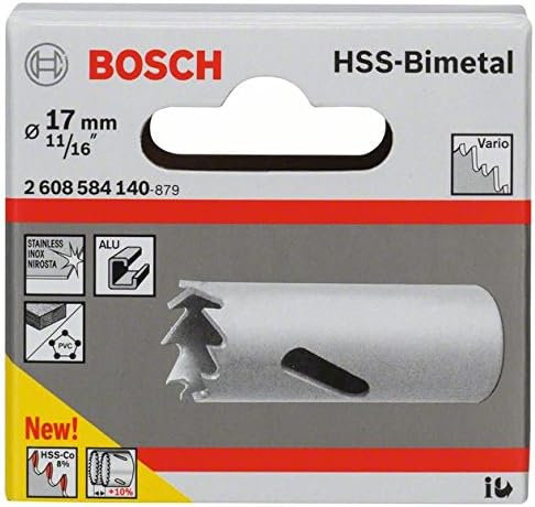Bosch Professional 1x Hole Saw HSS Bi-Metal for Standard Adapter (for Various Materials diameter 17 mm, Accessory Rotary Drill) - Image 3