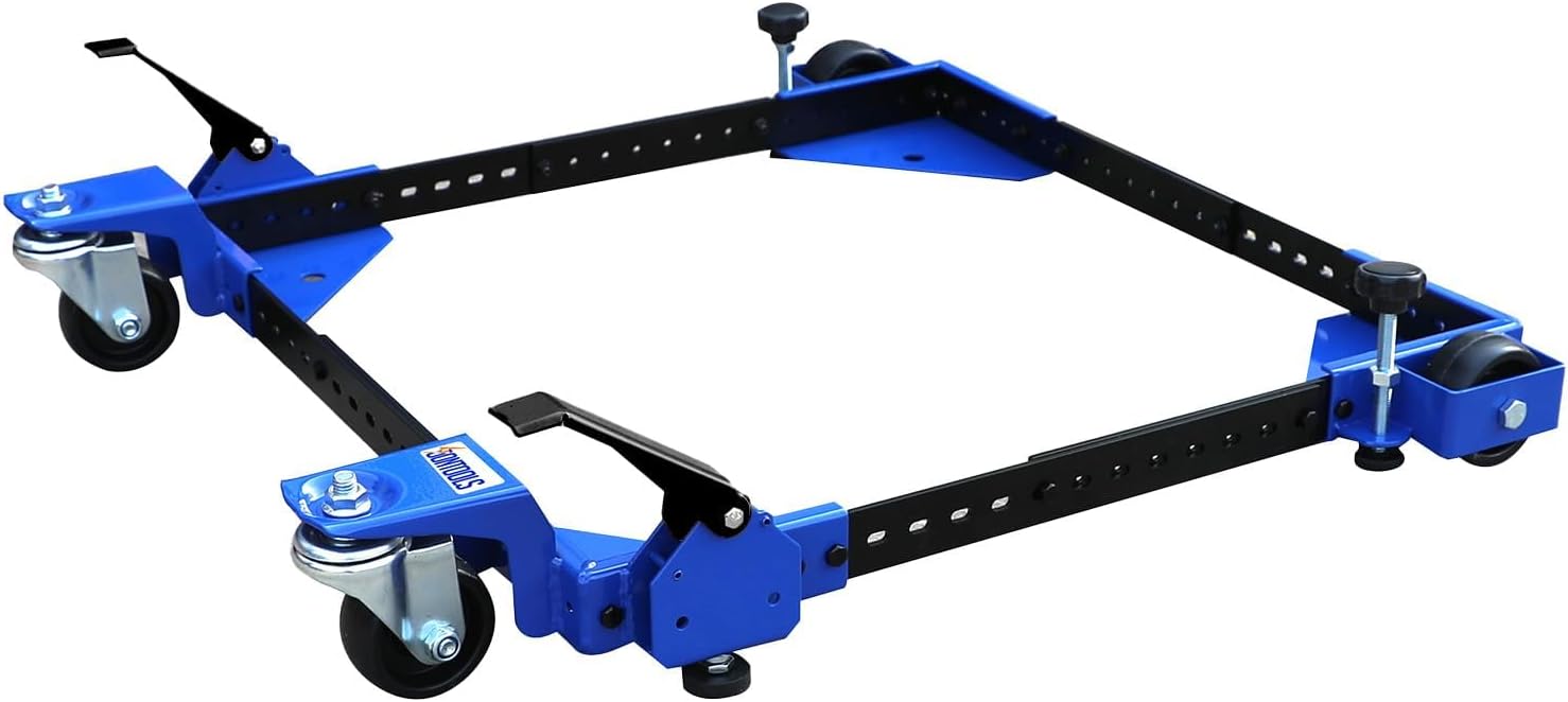 SoonTools Mobile Base with Swivel Wheels, Adjustable Heavy Duty Mobile Base, 700 lbs Capacity，Industrial Rolling Tool Stand for Large Tools, Machines, Bandsaw, Power Tools