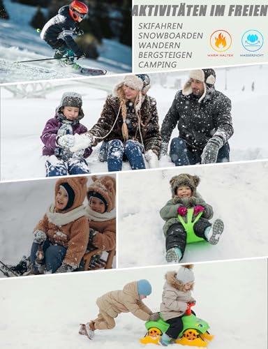 HFDWYJ Winterhose Softshellhose Kinder Mit Fleecefutter wasserdichte Outdoor Hose Warm Skihose Wanderhose Jungen