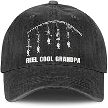 Best Dad By Par Hat, Best Grandpa By Par Cap, Custom Kids Name Golf Hat for Men, Dad Baseball Cap Gift for Father's Day