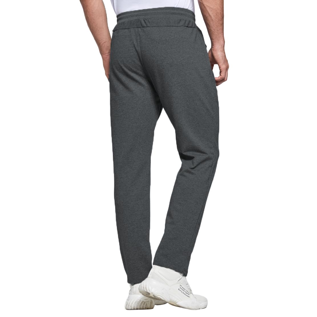 ZOXOZ Pantaloni Sportivi Uomo Cotone con Tasche Zip Elastico in Vita con Coulisse