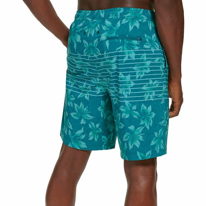 Kirkland Signature Men's Swim Shorts with Comfort Waistband and Liner | Green, Large2