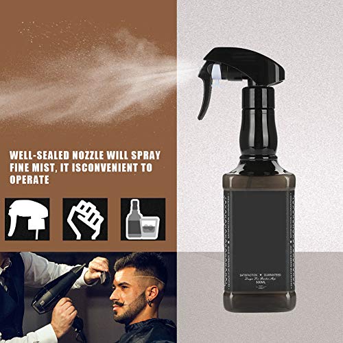 Botella Spray Plástica 500 ml para Peluquería Negra miniatura 2