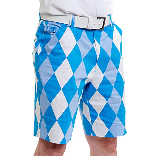 Royal & Awesome Men's Patterned Golf Shorts, Old Tom's Trews, 36W #TOP1