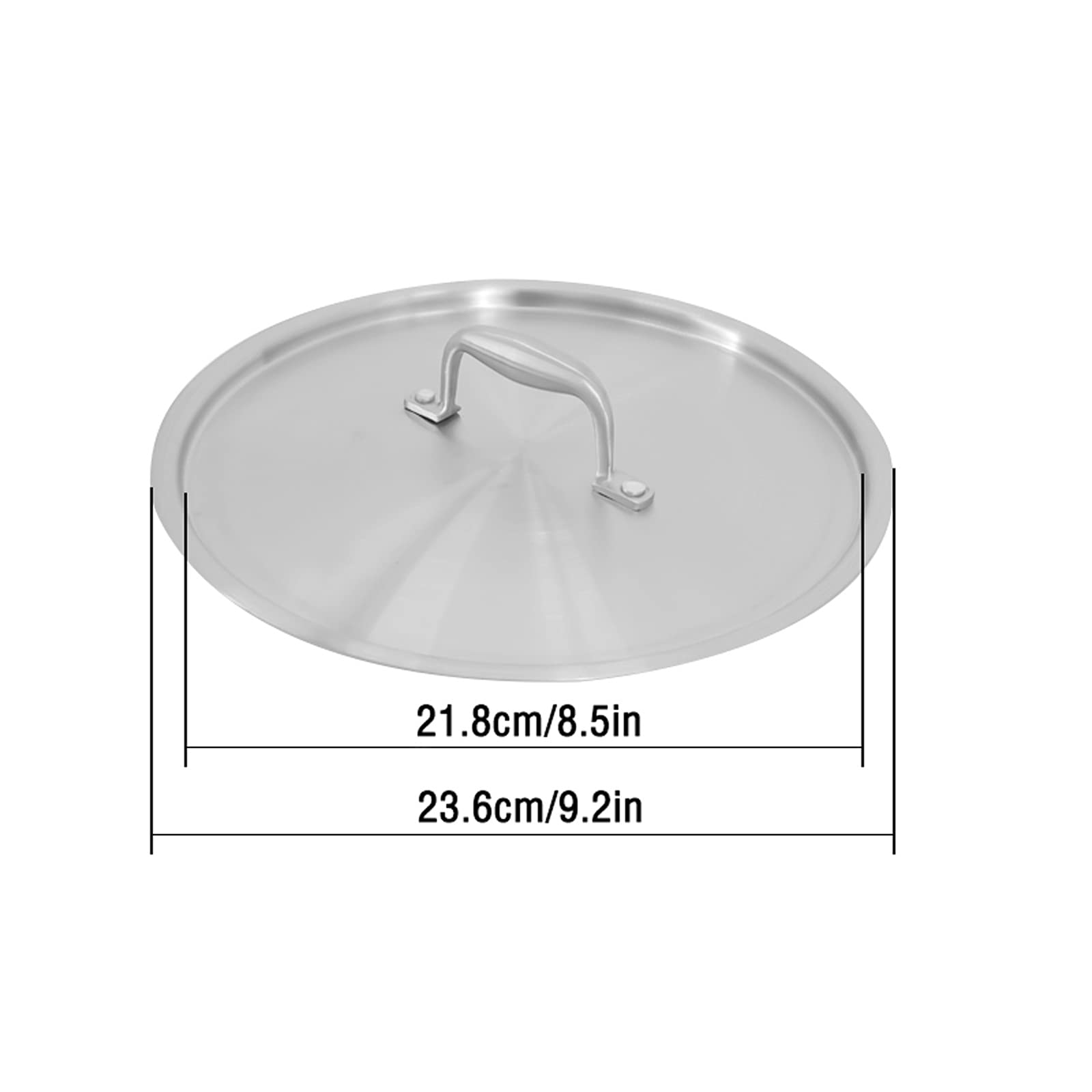 Pfannendeckel Edelstahl Universaldeckel Verdickter Topfdeckel Runder Universaldeckel mit Griff Ersatz Kochgeschirr Deckel für Töpfe, Pfannen und Bratpfannen Glasdeckel (Größe: 24 cm)