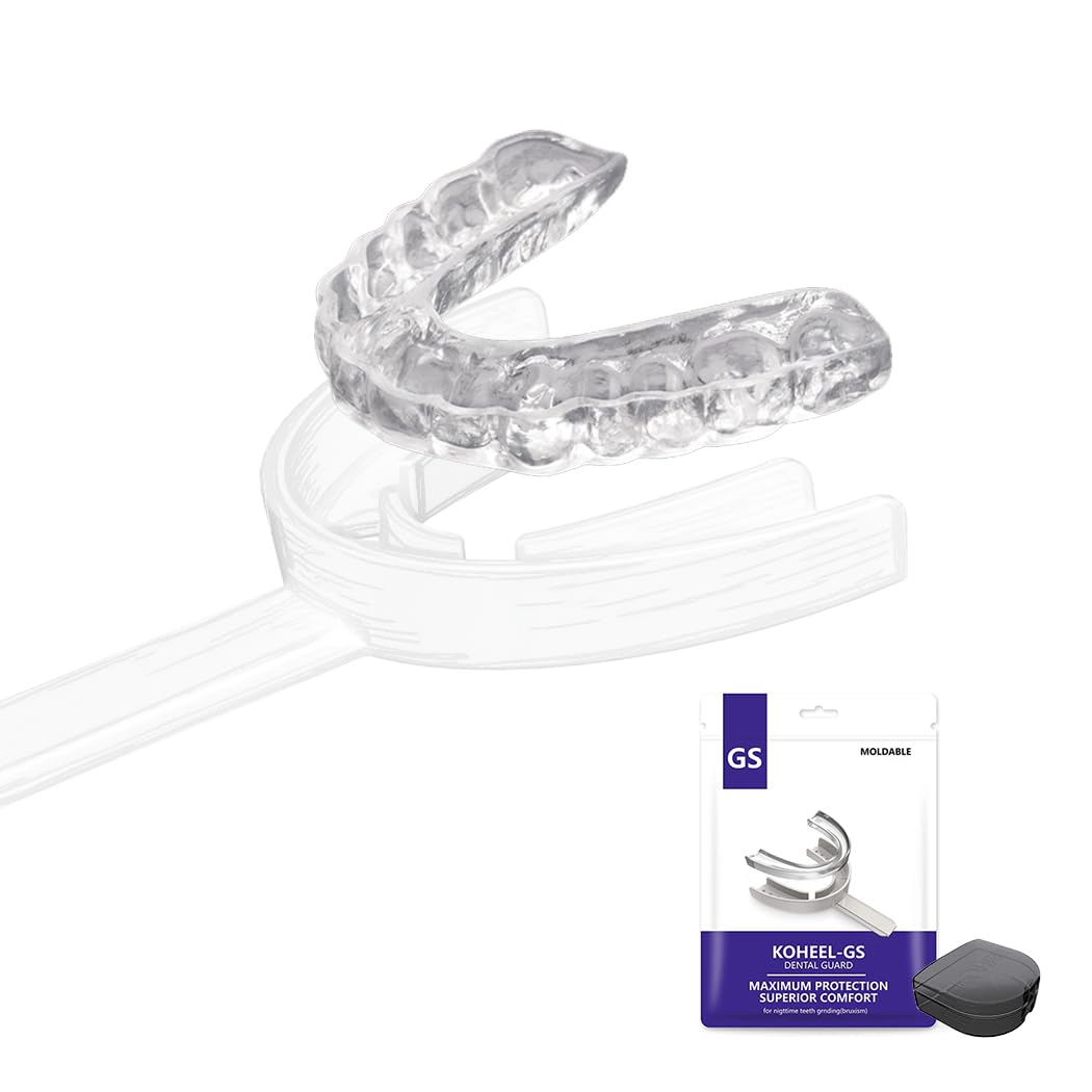 KOHEEL GS Gouttière Dentaire Thermoformable pour Bruxisme, Protège-Dents de Nuit Anti-Grincement et Serrement de Dents, Lot de 5 (Blanc Grand)