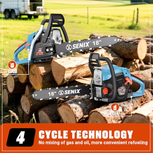SENIX 4-Cycle 18-Inch Gas Chainsaw