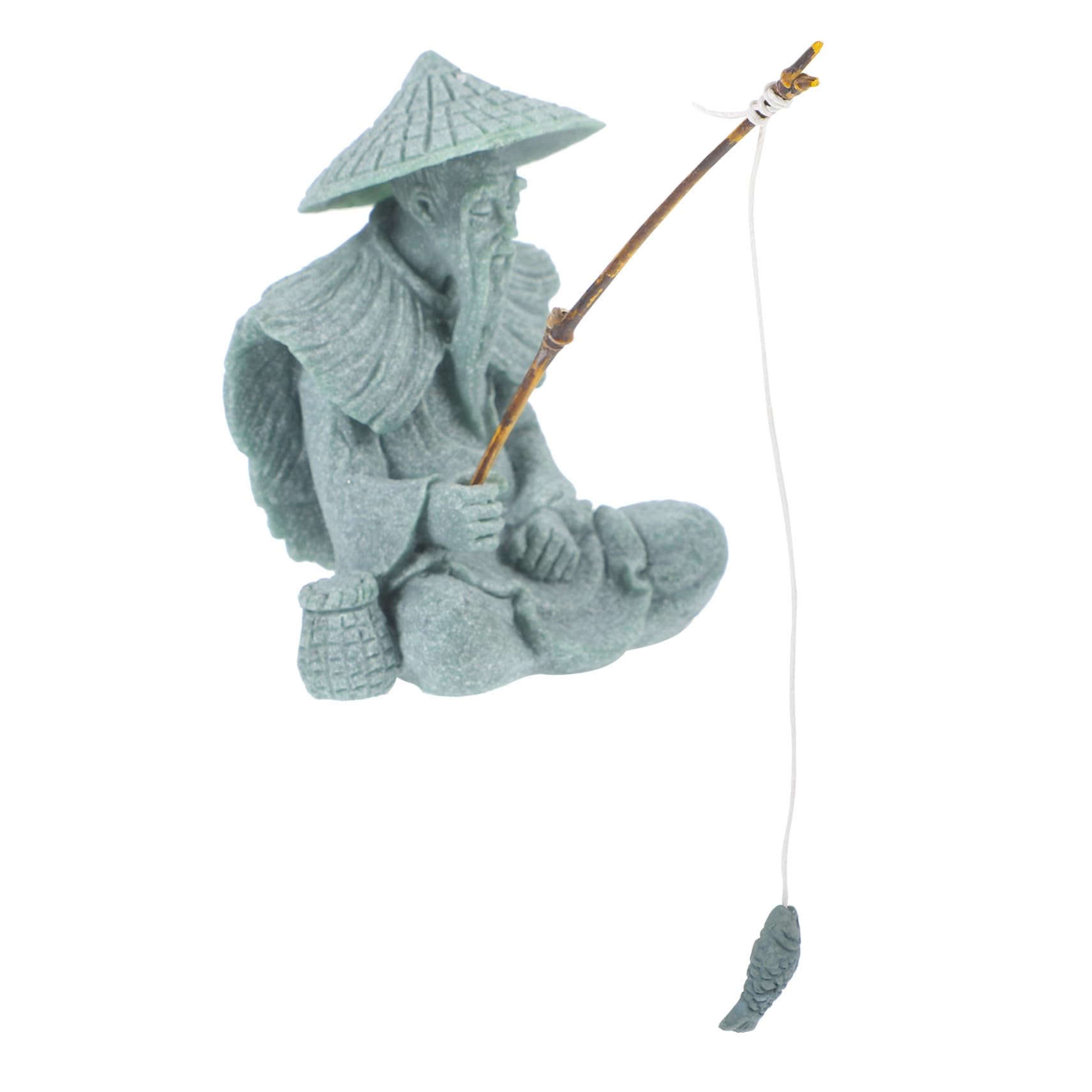 Zerodeko 4 Pezzi Rockery Fish Tank Toy Aquarium Decor Seduto Pesca Figura Spiaggia Pescatori Piccolo Robot Ad Aria Figurine Acqua Animale Bonsai Pesci Acquari