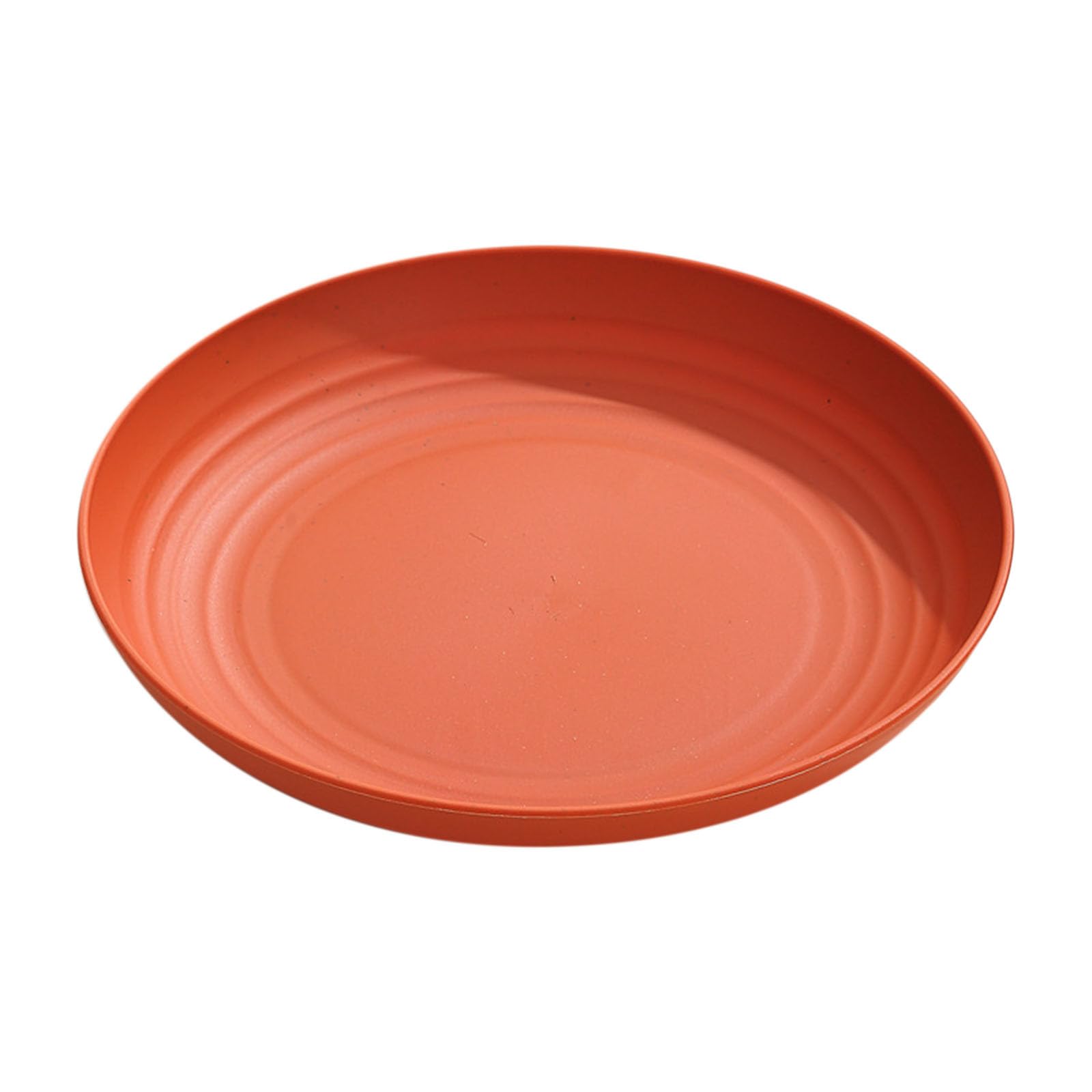 xinxinyu Unbreakable Food Grade Plastic Serving Plates,23x23cm Multi Coloured Dessert Snack Fruit Plates Set,Lightweight Snack Trays for Fruit, Candy (Orange red)