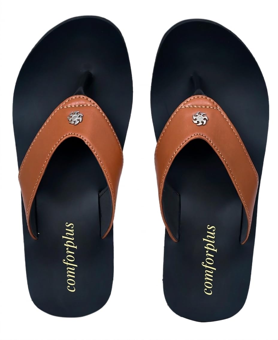 Men’s Comfortable Flip Flops | Anti-Skid Waterproof Slippers with Adjustable Strap | Lightweight Casual Daily Wear Chappal for Indoor & Outdoor Use-picture-17