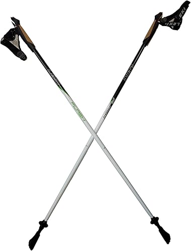 LEKI Nordic Walking Flash Carbón BlancoNegroVerde 43.3 in