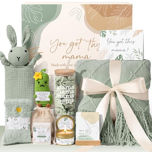 New Mom Gifts for Women Care Package Postpartum Gifts for New Mom After Birth Essentials Kit Pregnancy Gifts for Expecting Pregnant First Time Mom To Be Gift Basket Gender Reveal Gift Push Presents
