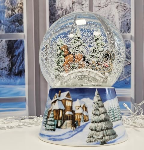 Weihnachts-Schneekugel mit Musik | Nostalgische Kutschfahrt über...