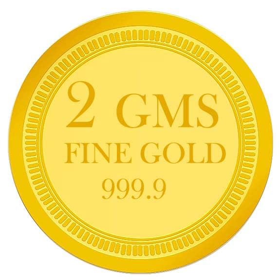 Image of 2g 24K Gold Coin - 999.9 Fine Gold Purity