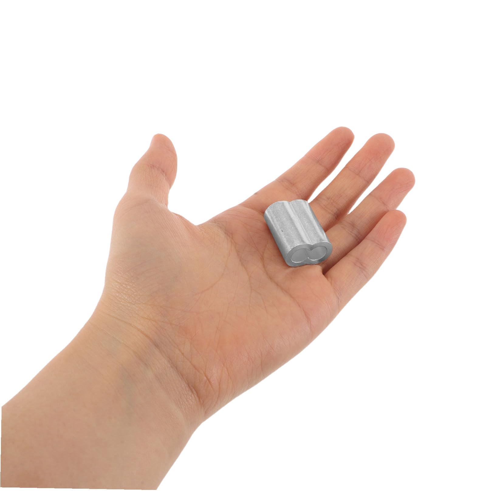 Manchon à Sertir Aluminium Double Trou pour Câble Métallique Boucle de Sertissage Résistante Kit Pince de Câble Robuste pour Usage Industriel et Marin