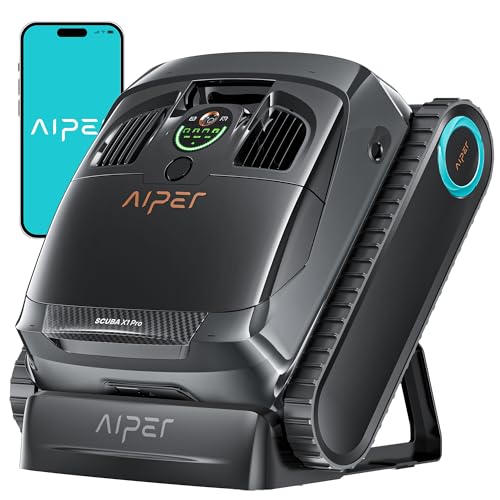 AIPER Scuba X1 Pro Robot Piscine sans Fil Fond et Parois, Aspirat...