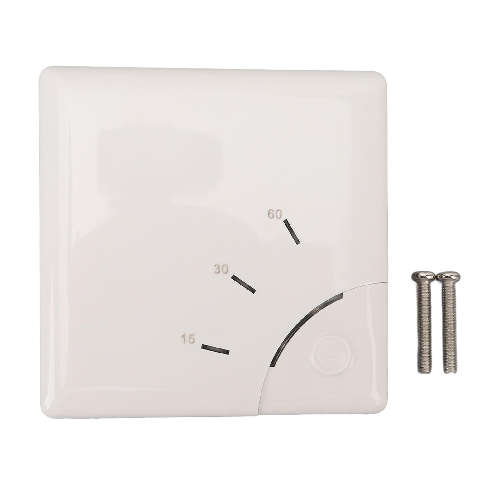 Minuterie Murale Interrupteur, Compte à Rebours 15/30/60 Minutes, Économie d'Énergie avec Alimentation 100-265V, pour Ventilateur, Éclairage et Appareils Électroménagers