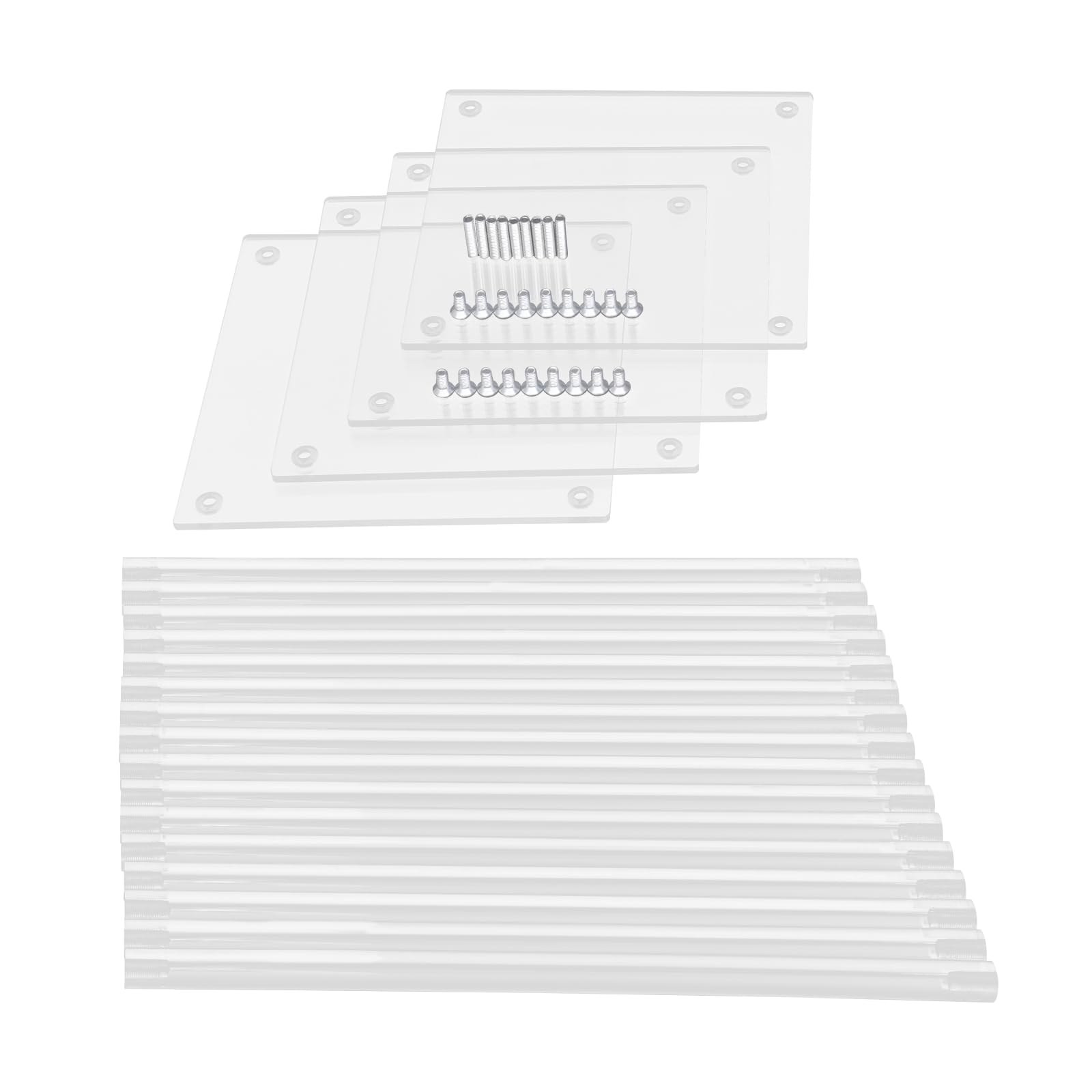 Lot de 2 supports de fleurs de mariage en acrylique pour table de mariage - Vase de 100 cm de haut pour centres de table - Support de fleurs pour mariage, fête, vases à fleurs, maison, salon