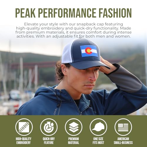 Image of International Tie State Hat for Men and Women, Adjustable Snapback Trucker Baseball Cap with Embroidered Patch