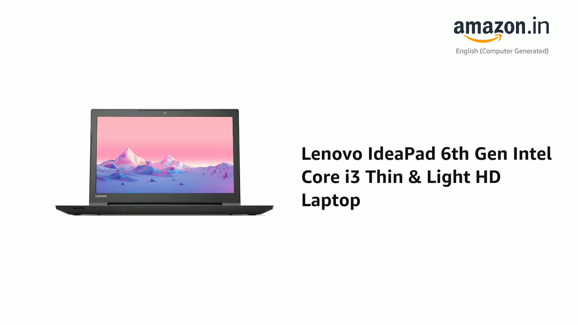 Refurbished) Lenovo IdeaPad 6th Gen Intel Core i3 Thin & Light HD 