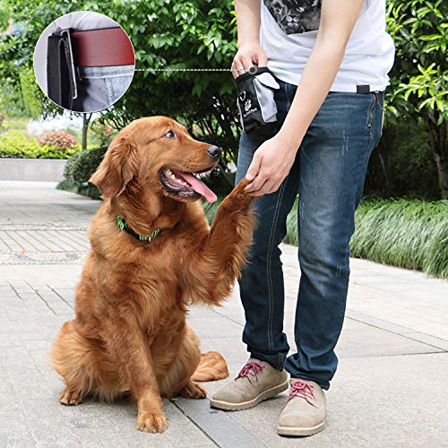 AMZNOVA Futterbeutel Hund Treatnow Leckerlitasche für Hunde, Futterbeutel Hundetraining für Training, Leckerli Beutel Gassitasche Leckerlibeutel Snackbeutel, 3 Tassen, Schwarz
