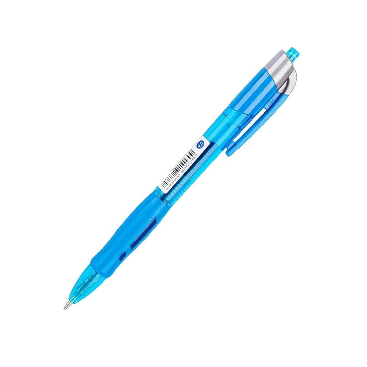 Retractable Gel Ink Pen. Bullet tip: 0.5mm Blue Ink