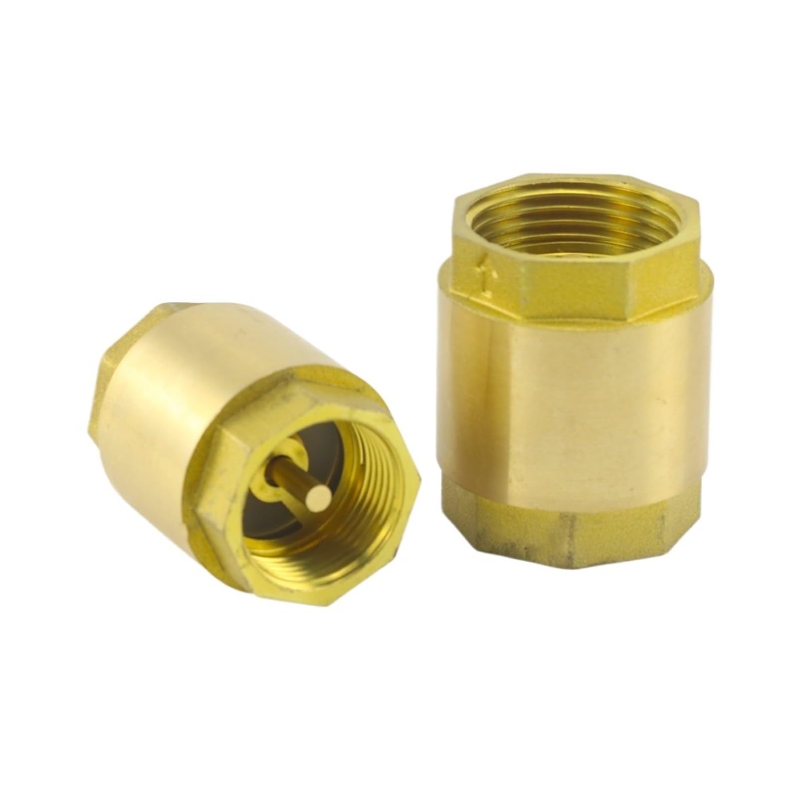 Uyzndkvsi 1/2 " 3/4" " Brass In-Line Spring Check Valve Dn5 Dn20 Dn25(")