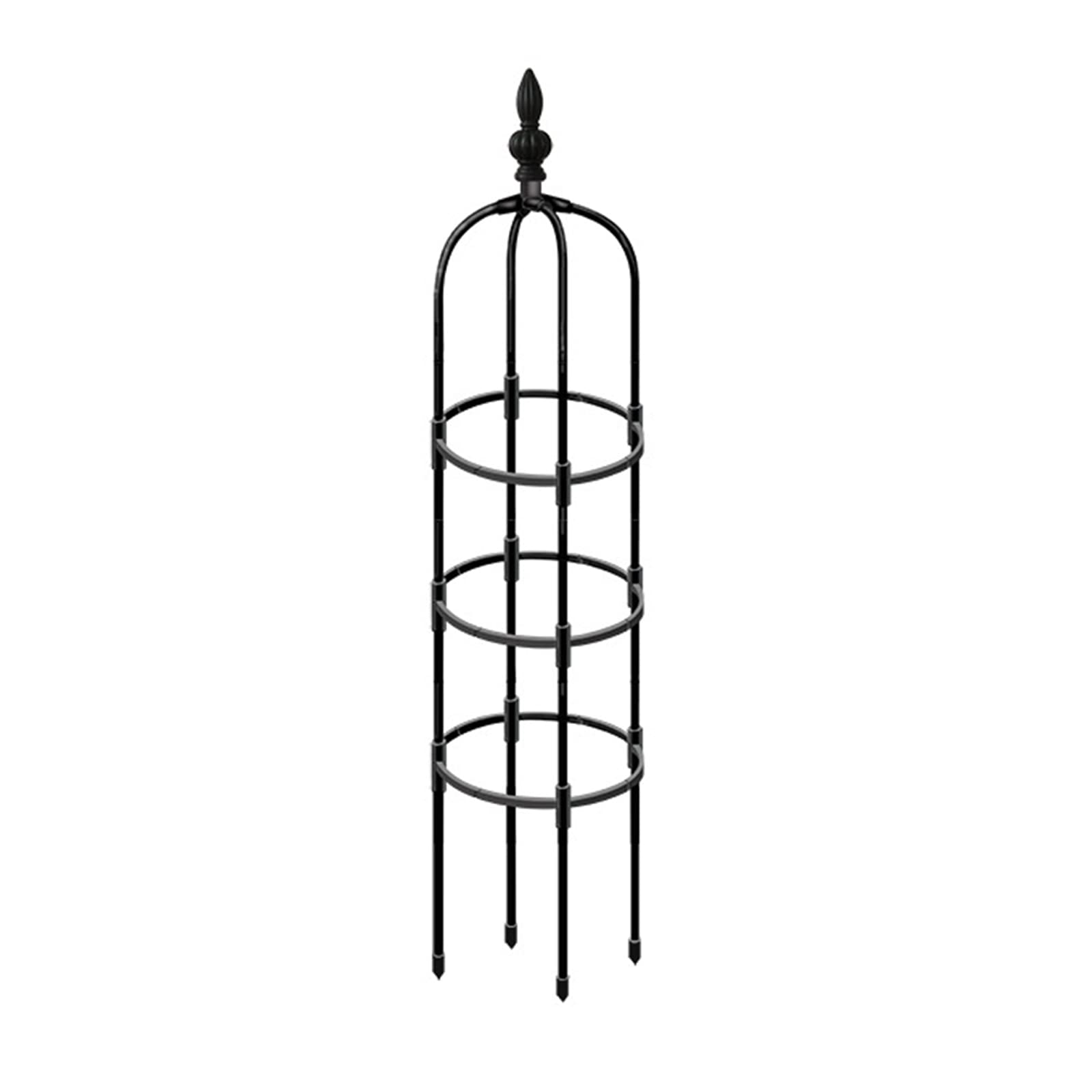 Dysetcs Tower Obelisk Garden Trellis, 4.9ft Tall Metal Obelisk Plant Support Gardening Climbing Frame for Outdoor Indoor Climbing Plants (1 Pack)