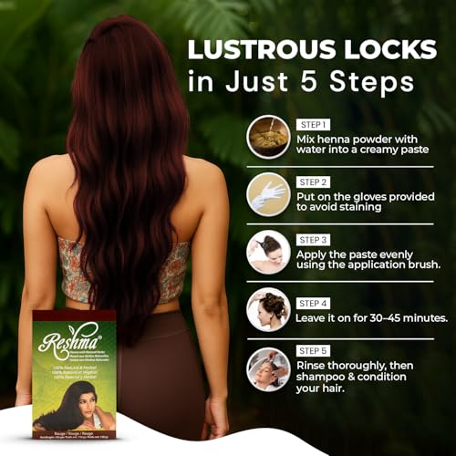 Reshma Beauty Ayurvedic Henna Color para Cabello 5.29 oz Pack 12 miniatura 3