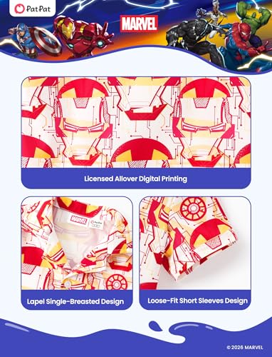 Image of Disney Marvel Spiderman Cars Stitch Star Wars Mickey Boys Hawaii Shirt Button Up Dress Shirts Short Tropical Shirt Kids 2-13Y