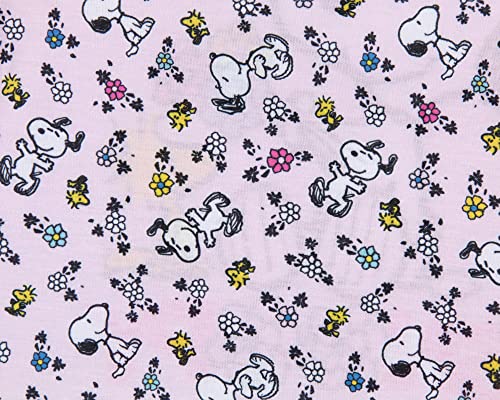 INTIMO Girls' Peanuts Snoopy Woodstock Flowers Friends Nightgown Sleep Pajama Shirt3