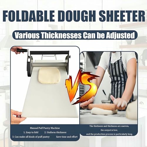 Sfogliatrice pieghevole per impasti - Macchina per laminazione manuale per ristoranti e colazioni