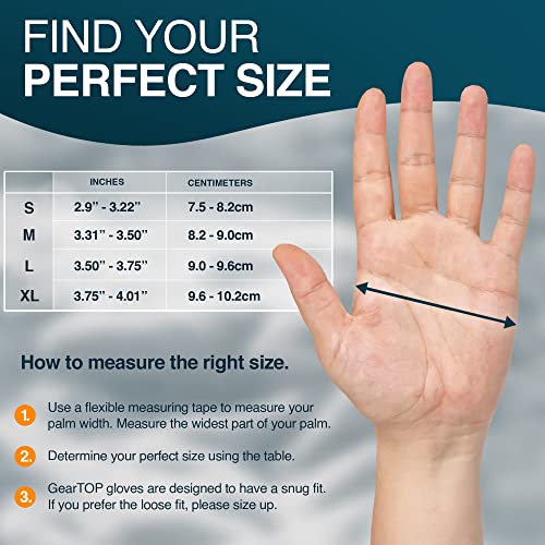 Geartop Warm Touchscreen Winter Gloves For Men & Women- Hiking Running Gloves For Cold Weather - Touch Screen Gloves For Women Cold Weather, Black Gloves For Men, Gloves With Touchscreen Fingers #TOP3