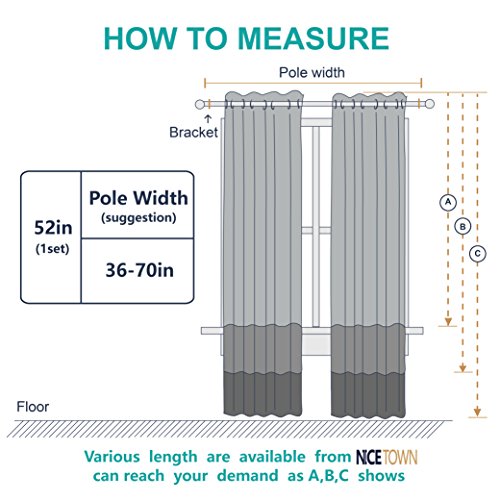 Nicetown Star Curtains For Kids Room - Room Darkening Nursery Essential Magic Laser Star Cutting Starry Night Curtains Draperies For Dorm/Bedroom (Double Panels, 52 Wide X 63 Inches Long) #TOP5