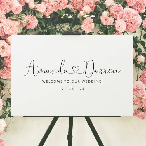 Wedding Sign Minimalist Canvas Or Satin Paper Wedding Sign