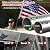 House Flag Pole Kit - 5ft Tangle Free Heavy Duty Flag Pole for Outside House,Decorative Metal Flag Poles for Outdoor Front Porch Boat Truck, Wall Mount & Portable 3x5 Hand Held Flagpole - Black