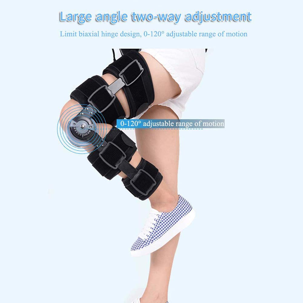 Kniegelenksfixierung, Verstellbare Kniegelenksorthese Mit Scharnier, Kniegelenksstabilisator Zur Unterstützung Bei Arthritis, Gelenkschmerzen, Meniskusriss, Knieverletzu,Right-M
