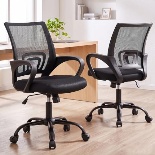 Image of DUMOS Ergonomic Office Chair, Mid-Back Executive Desk Chair 2 Pack
