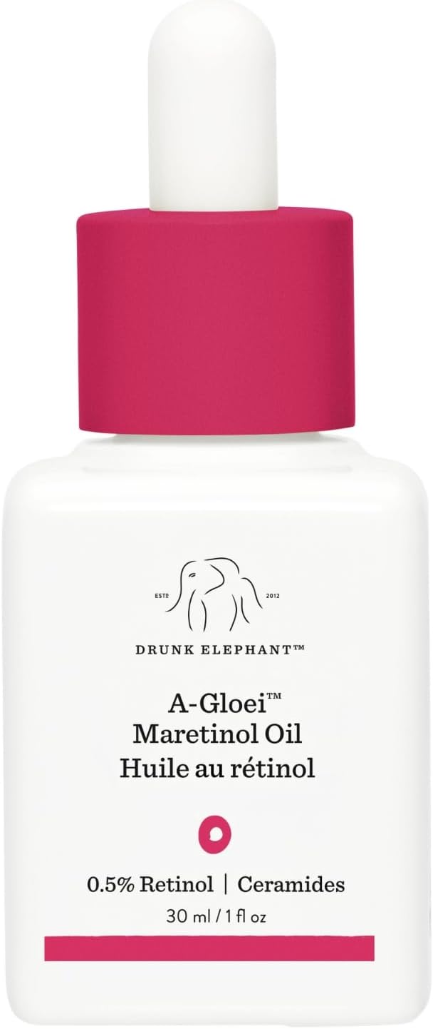 Drunk Elephant A-Gloei Virgin Marula Oil with Retinol. Anti-Wrinkle Treatment for Youthful Looking Skin (30 mL / 1 Fl Oz)