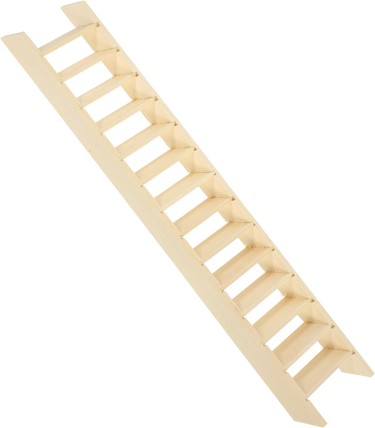 VANZACK Mini Wooden Ladder 1 12 Scale Dollhouse Stair Ladder Miniature Furniture for DIY House Scene Craft Display Toy House Decor 11.41 X 2.04 X 1.02 in