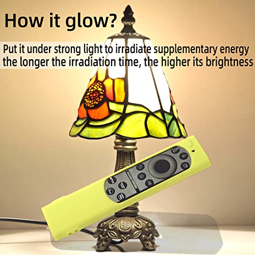 Image of Silicon Protective Case Cover Compatible with Samsung Frame tv Remote Cover 2022 TM2280E QLED TV BN68-13897A (Remote Not Included) - Glow in Dark Green