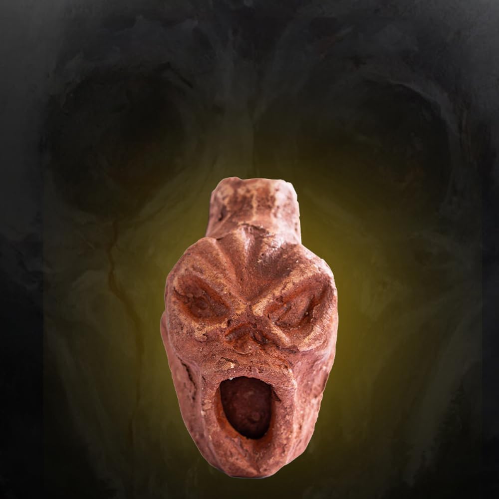 Aztec Death Whistle, Up To125+ Decibels Loud Real Screaming Aztec Death Whistle Loudest, Real Screaming Aztec Death Whistle Authentic Human Sounding Screams Aztec War Whistle (Style02)