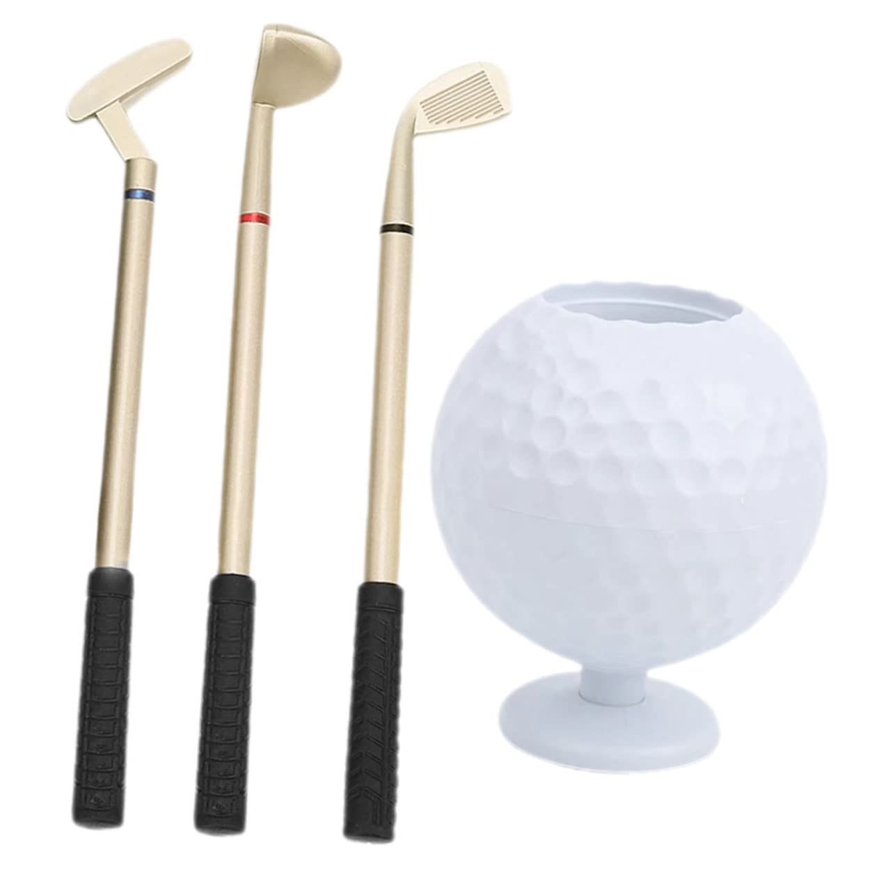 OSALADI 3 Set Portapenne Palla Golf Organizer per Scrivania Gadget Ufficio Cool per Casa Hotel e Ufficio per Appassionati Golf