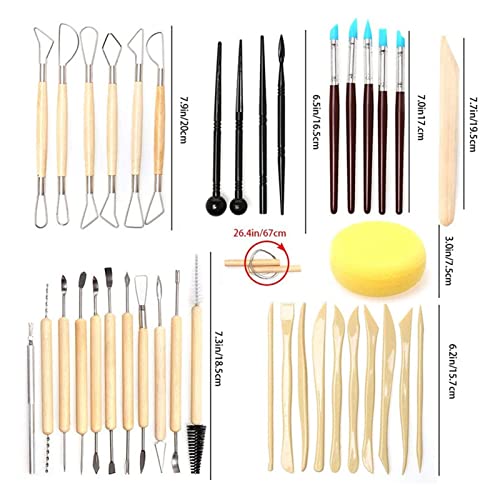 Keramische Klei Gereedschap, Clay Tools Set Sculpting Kit Sculpt Smoothing Wax Carving Aardewerk Keramische Gereedschap… - Image 4