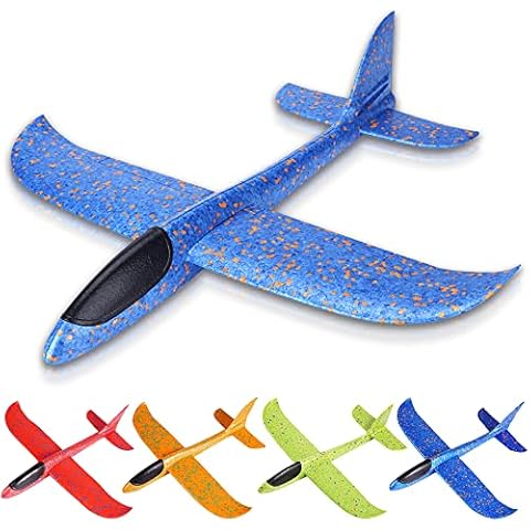 XiXiRan Airplane Glider, 4 PCS Foam Glider Plane, Hand Launch Airplane, Glider Planes for Kids, Airplane Toys Throwing, Manual Throwing Plane, Outdoor Hand-Throwing Toy Plane, Foam Airplanes for Kids Cover
