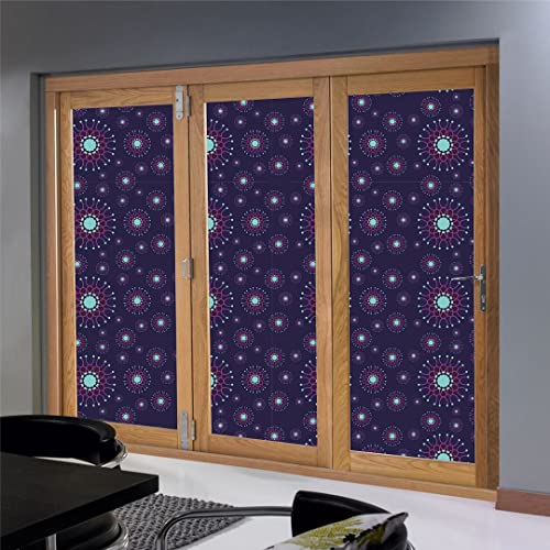 Image of CVANU Window Film Privacy Heat-UV Protection Self-Adhesive Window Glass Film Viny Sheet Multicolor Size(23inch X 100inch) C171