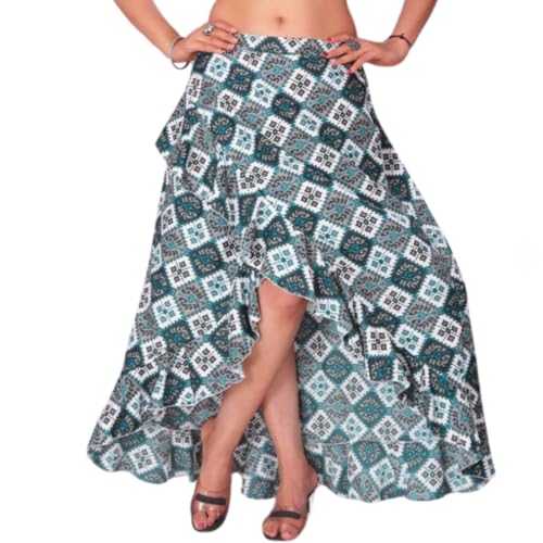 Image of JYESHTA Women's American Crepe Flared A Line Stitched Long Skirt with 12 Mtr Flare 40 in Height | Skirts for Women Long Length | Long Skirts for Girls