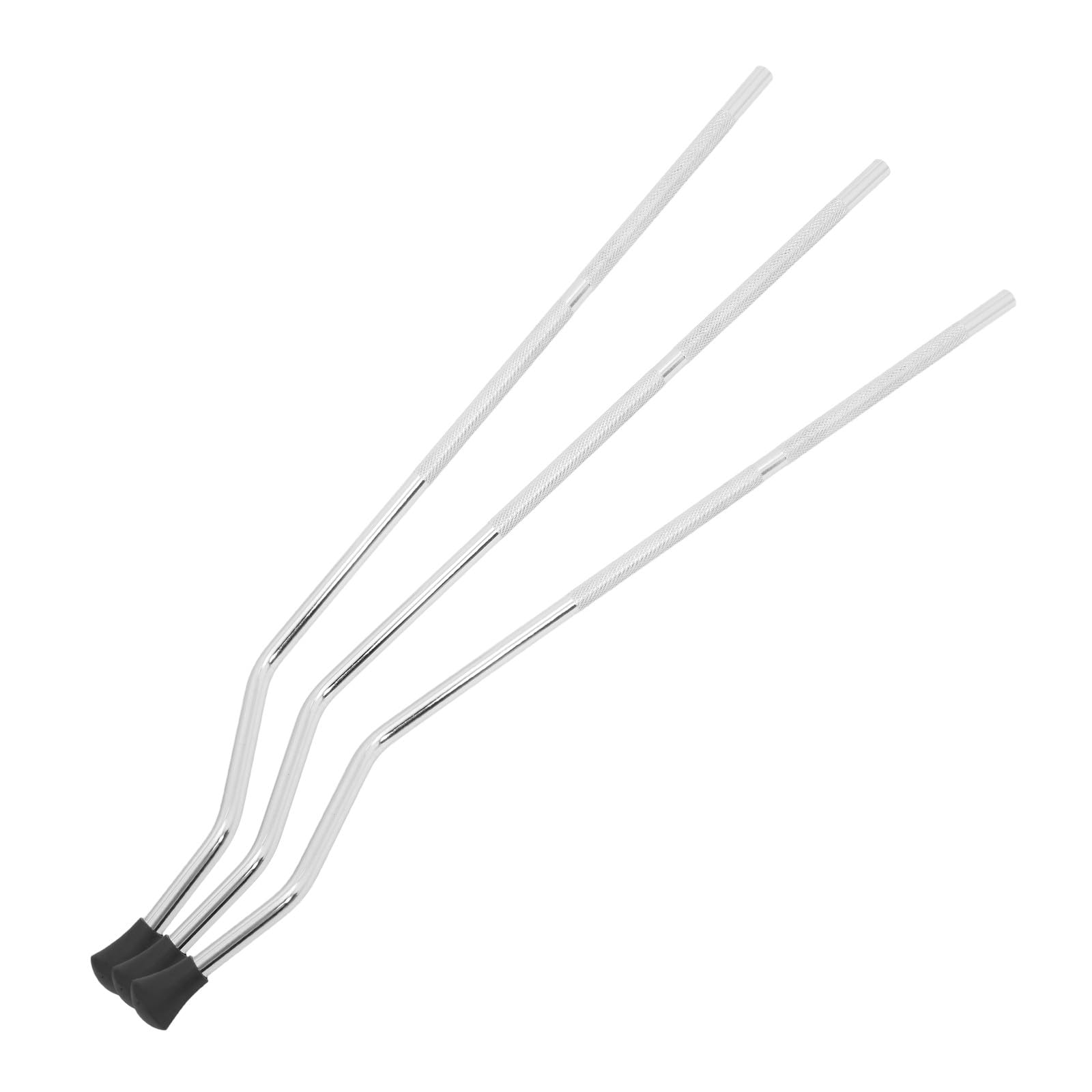 Pieds de Tambour Robustes et Portables 3pcs en Métal Argenté Antidérapants Pieds de Rechange pour Batterie pour Support de Tambour au Sol